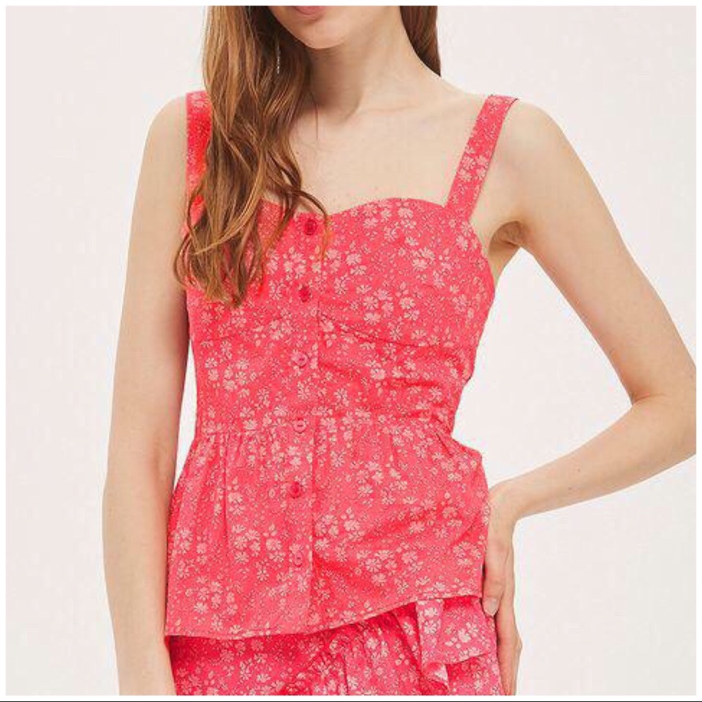 TOPSHOP PRINT FLORAL SUN TOP ~ LIMITED EDITION